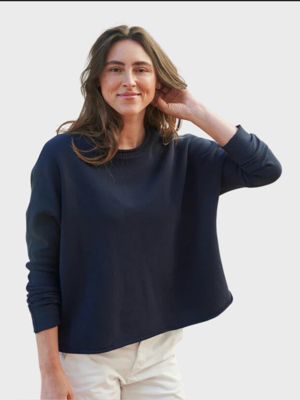 Frank & Eileen Anna Capelet triple fleece Navy Sweatshirt